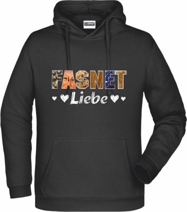 Hoodie Fasnetliebe schwarz