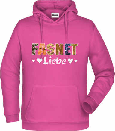 Hoodie Fasnetliebe pink